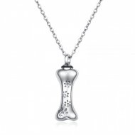 Anniversary Dog Bone 925 Sterling Silver Necklace Perfume/Ashes Holder Anniversary Dog Bone 925 Sterling Silver Necklace Perfume/Ashes Holder
