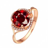 2017 Fashion Round Natural Garnet Solid 925 Sterling Silver CZ Ring 2017 Fashion Round Natural Garnet Solid 925 Sterling Silver CZ Ring